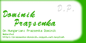 dominik prazsenka business card